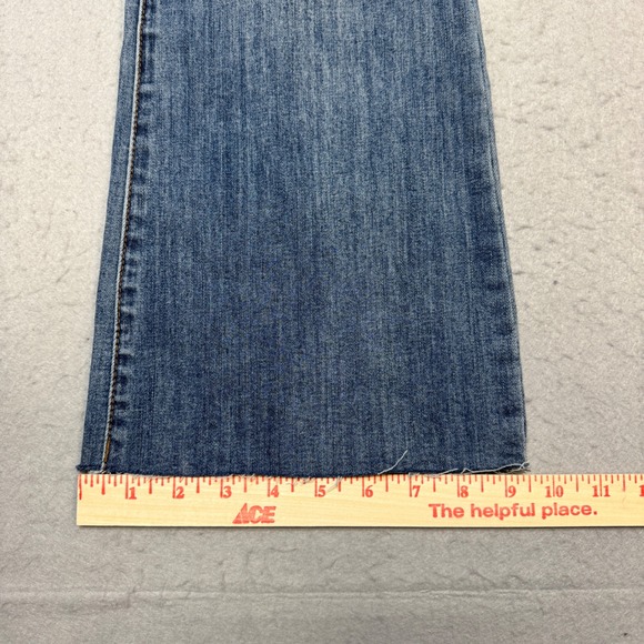 KUT from the Kloth Jeans Womens 8 Blue Nicole Cropped Bootcut Raw Hem Boho Indie - Picture 9 of 15